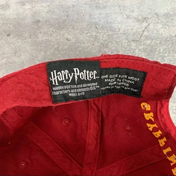 Harry Potter Gryffindor Red Gold Embroidered Adjustable Hat Cap - Picture 5 of 5